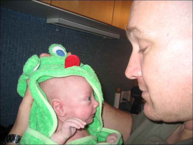 Daddy drying Sebastian